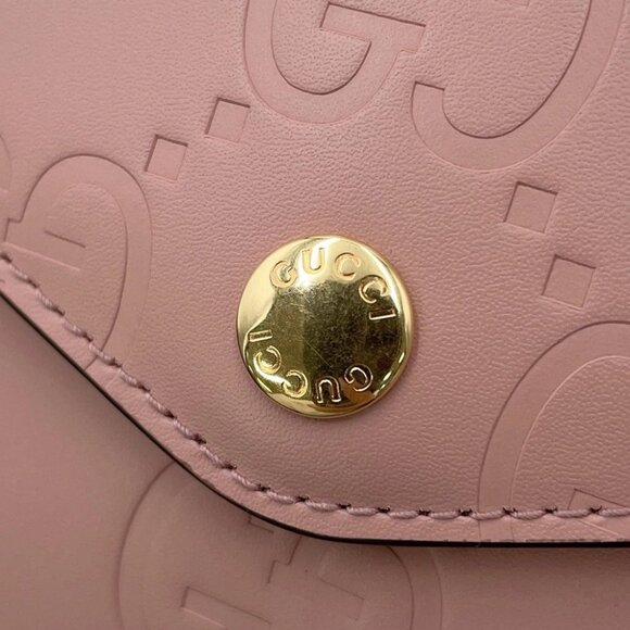 GUCCI GG Super Mini Shoulder Bag Leather Pink 772794 - Picture 6 of 15